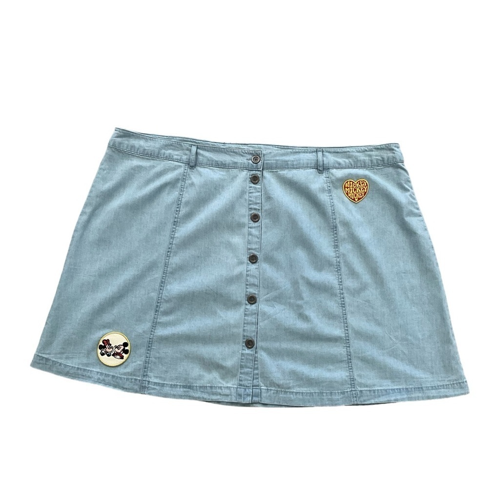 DISNEY Denim Button‎ Front Skirt - Size XXL